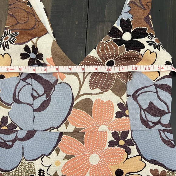 Zara retro colorful flowery dress size small - Picture 9 of 9